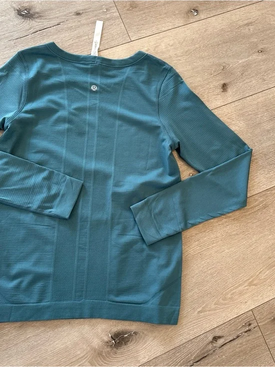 NWT Lululemon Swiftly Tech LS *Breeze Silverescent Size  6 Persian Green 4 Way - Picture 11 of 13